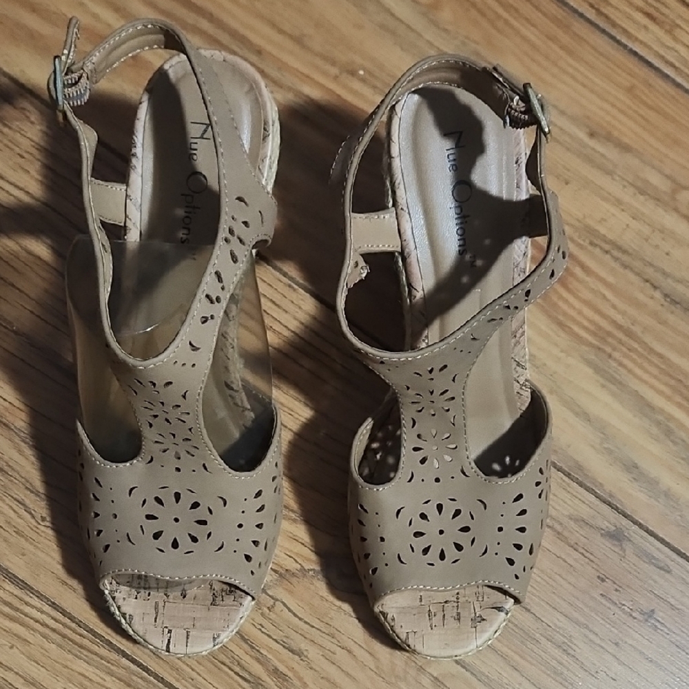 Nue Options Beige Cutout Sandals